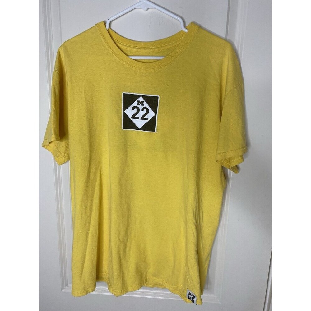M-22 Michigan Tee L Yellow • Up North • Traverse City • Unisex Graphic